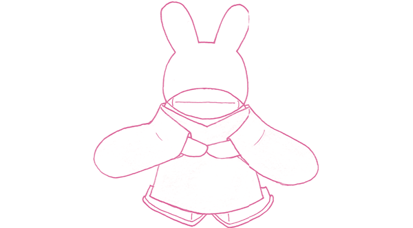 うさぎのおひなさまの作り方