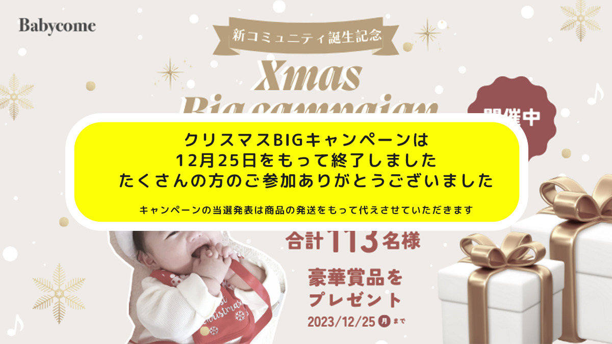 【クリスマスBIGキャンペーン終了のお知らせ】