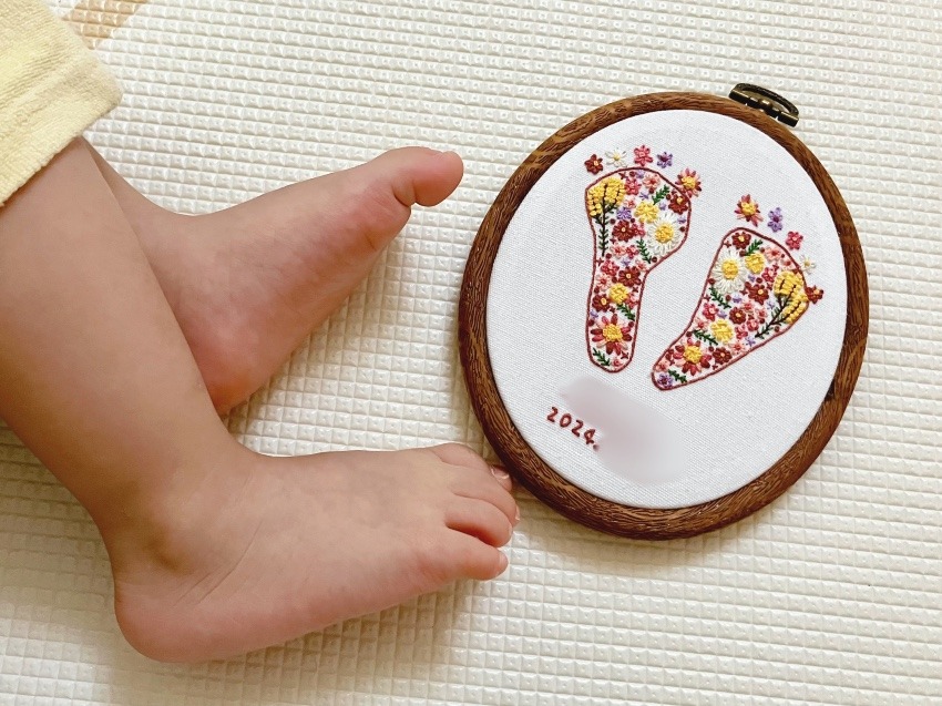 足形刺繍👣
