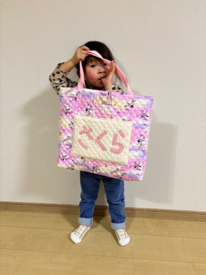初めての通園バック作り♡