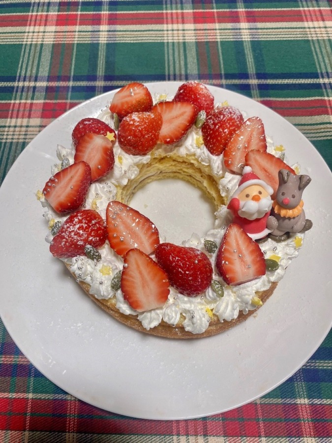 リース風クリスマスケーキ