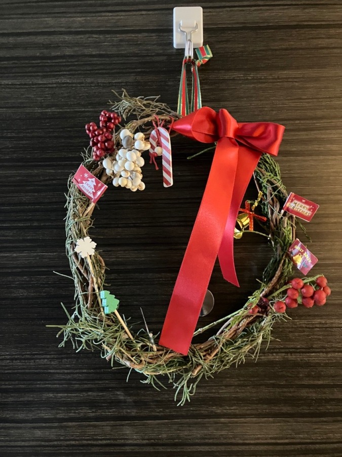 手作りクリスマスリース