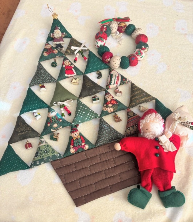 つわりを乗り越えたクリスマスパッチワーク