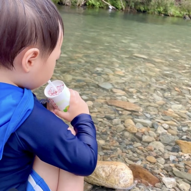 2才息子と外出先にも